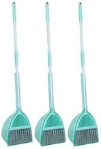 Mini Broom with Dustpan-Small Housekeeping Cleaning Sweep for Kitchen Bathroom Pet Nest Boat etc.(3Sets,Light Blue)