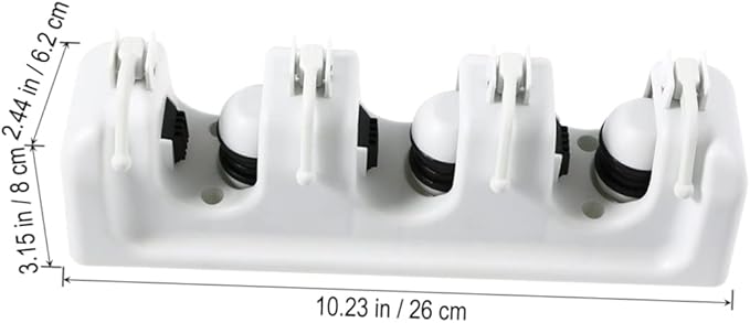 VOSAREA Mop Broom Holder Wall Mounted Storage Rack Hooks Garage Tool Storage Rack for Broom and Umbrella Overhead Garage
