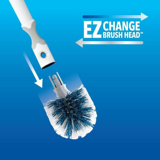 Unger Toilet Brush Replacement Heads, 2 Pack, Bathroom Cleaning Supplies, Hygienic and Durable Scrubber with Non-Scratch Bristles, Scrub Hard-to-Reach Areas
