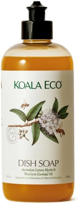 Koala Eco Dish Soap - with Australian Lemon Myrtle & Mandarin Essential Oil - 16oz
