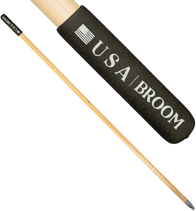 24" Heavy Duty Outdoor Push Broom with 60" Handle. Ideal for Ashpalt, Concrete & Heavy Debris. Durable American Made Steel Brackets-Stainless Steel Hardware. No Plastic. 100% Made in The USA.