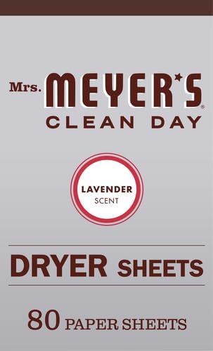MRS. MEYER'S CLEAN DAY Dryer Sheets, Lavender, 80 ct (Pack of 3)