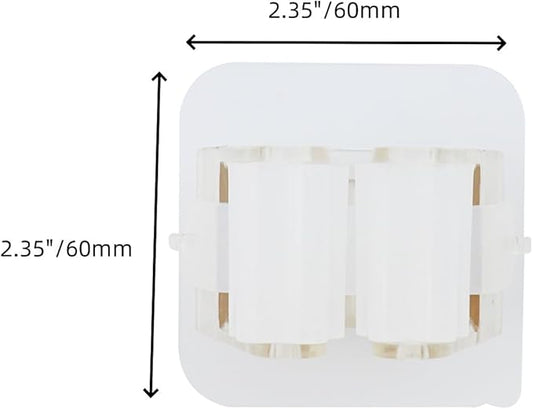 Sscon 5Pcs Self Adhesive Broom Holder Plastic Storage Rack for Brooms Mops Tools - Clear