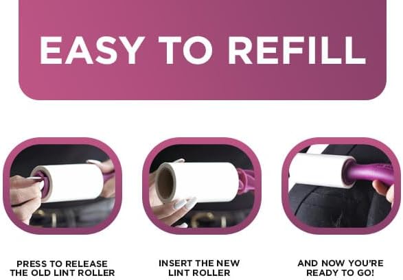 Lint Rollers for Pet Hair Extra Sticky | Protective Covers | Mega 600 Sheets Dog Cat Pet Hair Remover | Lint Roller for Clothes Sofa Bed Carpet and More | Lint Roller Refills