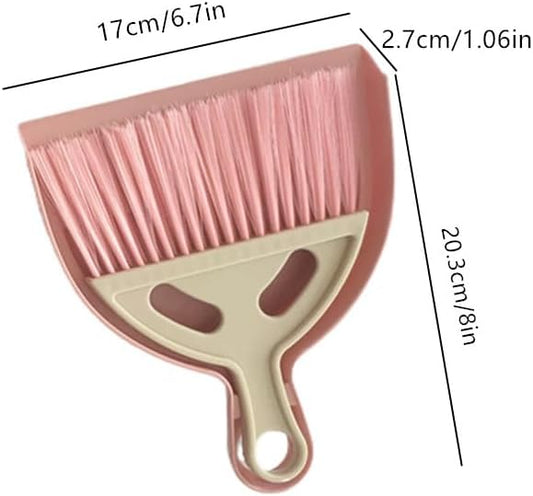 3 Pack Mini Broom and Dustpan Set with Handle, Hangable Small Hand Dustpan and Brush Cleaning Tool Set for Table Desk Keyboard Countertop Cars Sofa