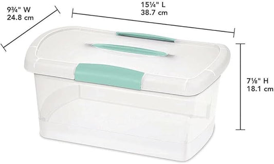 STERILITE 18748606 Box Showoffs Med Nesting Clear, Aquariem Blue
