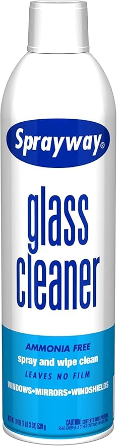 Sprayway Glass Cleaner with Foaming Spray for a Streak-Free Shine for Home and Automotive Use, 19 oz., Pack of 12