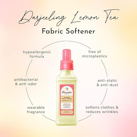 Laundrin Laundry Softener Darjeeling Lemon Tea, 2pk - Fabric Softener Liquid - Eco-Friendly & Plant-Based Softener - Household Laundry Scent Boosters - Laundry Fabric Softener - Fabric Scent Softener
