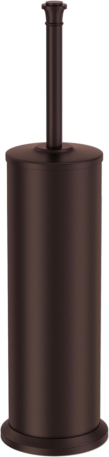 Bronze Toilet Brush and Holder,Extra Long Handled Toilet Brush for Bathroom,Stainless Steel Heavy Duty Toilet Bowl Brush,Removable Inner Bowl,Deep Cleaning Dense Bristles Cleaner Brush -Space Saving