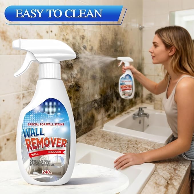 Highly Effective Removal Spray, 8.46 Fl.oz Wall Cleaner Spray, Dirt, Dust And Stain Remover, for Wood, Tile, Fabric, Bathrooms, Kitchens, Long-Term Protection