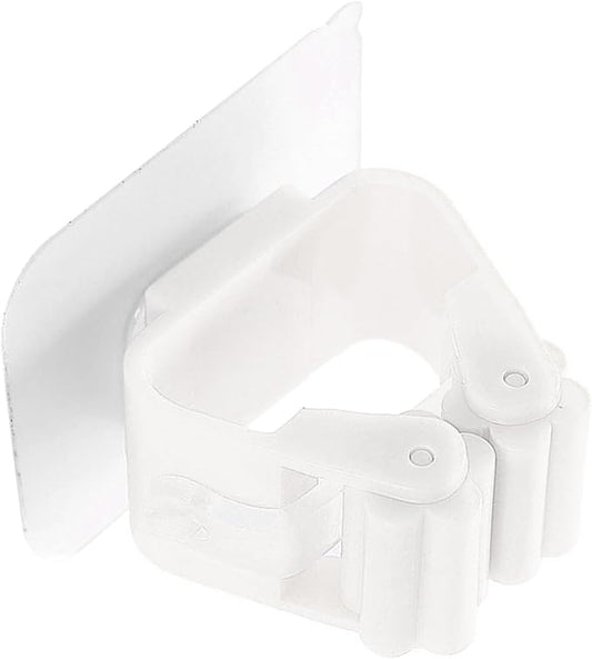 EVTSCAN 3pcs Mop and Broom Holder - Wall Mounted Broom Organizer Laundry Room Home Garden Garage Storage and Organization Rack(White)