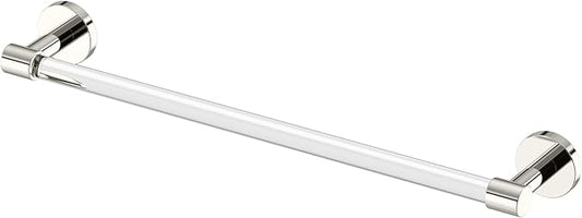 Gatco Clarion 18" L Towel Bar, Crystal-Clear Acrylic Polished Nickel