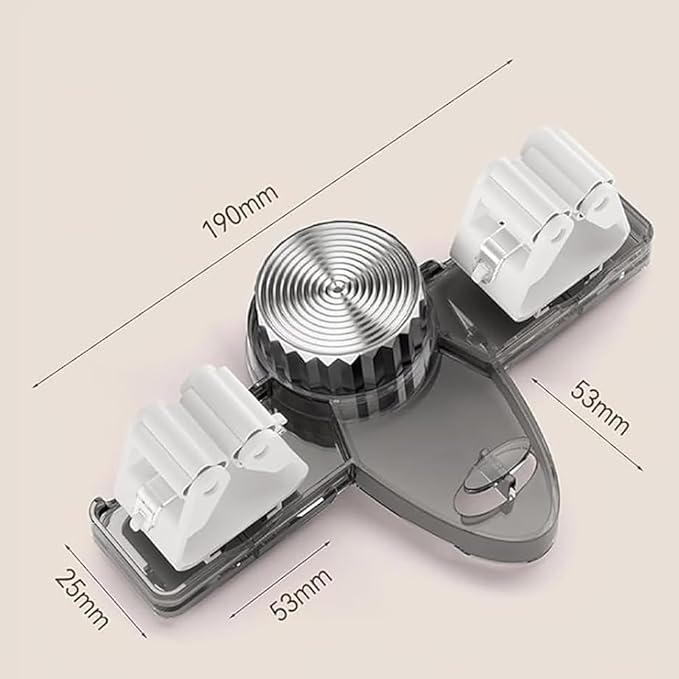 Broom Holder Mop Hanger, Mop Broom Holder Wall Mounted, No punching required Broom Hanger Organizer, Adjustable Rack Removable Mop Clip for Bathroom, Kitchen, Garage, Laundry Room (A)