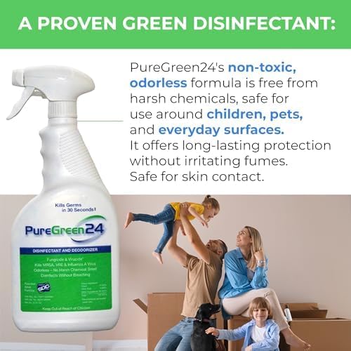 Starter pack Safe & Effective Disinfectant Kills Deadly Germs including RSV COVID-19 Norovirus MRSA Staph flu Contains no toxic chemicals odorless (1 32 & 2 4oz sprays 3 XL MFC’s)