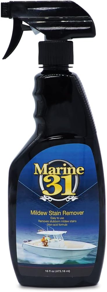 Marine 31 Mildew Stain Remover & Cleaner - Marine & Boat, Home & Patio, Bathroom & Shower Cleaner (20oz Kit)