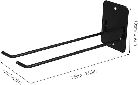 Cabilock 2pcs Heavy Duty Metal Mop and Broom Holder Wall Mounted Storage Rack for Garage Tools Organization Efficient Tool Hanger for Shovels Spades and Brooms