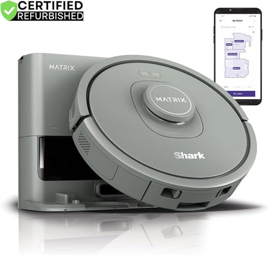 Shark RV2300S Matrix Self-Empty Robot Vacuum Bundle with 2 YR CPS Enhanced Protection Pack, Black, CRTE99SRKRV2300SRB (Renewed)