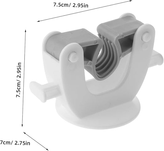 PRETYZOOM 2 Pack Self-Adhesive Mop and Broom Holders Wall Mounted Organizers for Bathroom and Kitchen No-Trace Mop Gripper Space-Saving Storage Rack
