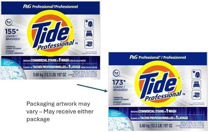 P&G Professional Tide Commercial Powder Laundry Detergent, 155-173 loads, 197 oz, For Business Use (Packaging May Vary)
