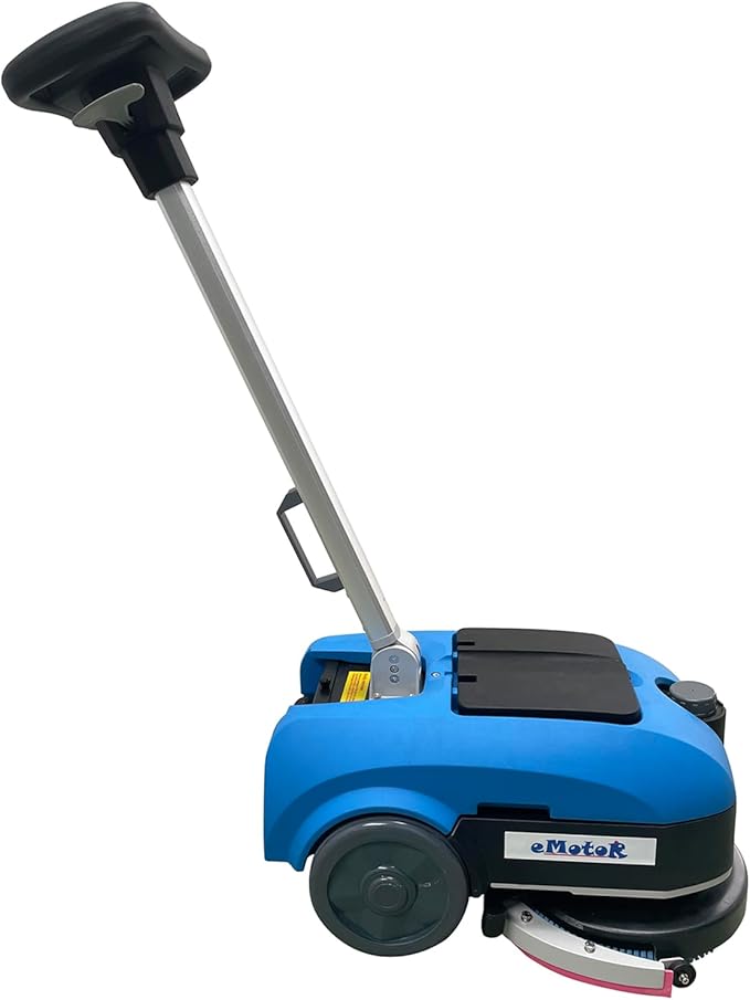 Emotor Portable Commercial Floor Scrubber Machine,Walk Behind Automatical Floor Scrubber with 360 Degree Rotation Squeegee