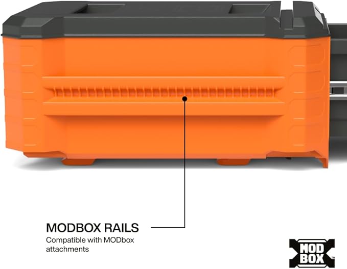 Klein Tools 54843MB MODbox Compact Single Drawer Box, Half Width, Tool Storage Drawer with Ball Bearing Slides, Dividers Included, PVC Foam Mat