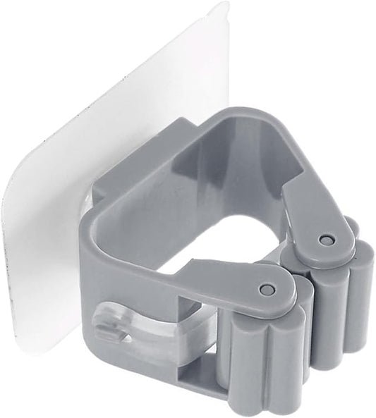 EVTSCAN 3pcs Mop and Broom Holder - Wall Mounted Broom Organizer Laundry Room Home Garden Garage Storage and Organization Rack(Gray)