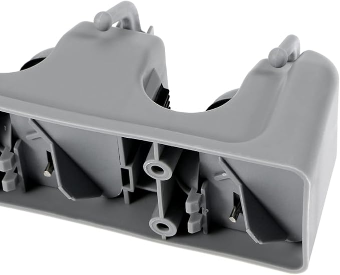 Zerodeko Mop Broom Holder Wall Mounted Storage Rack with Slots and Hooks for Garden Garage and Kitchen Organization Grey and Easy to Install Utility Rack