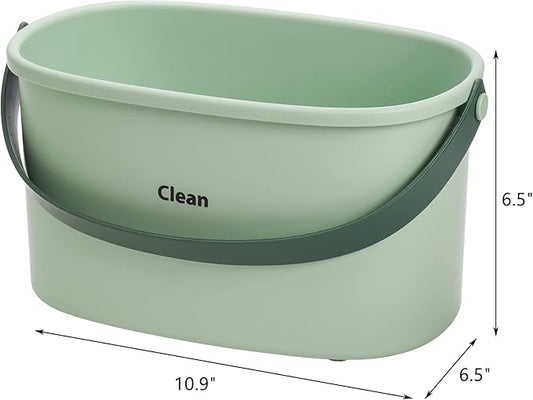 Frcctre 3 Pack Plastic Shower Caddy Basket with Handle, Portable Plastic Storage Basket Tote Organizer Bin Cleaning Caddy for Bathroom, Kitchen, College Dorm