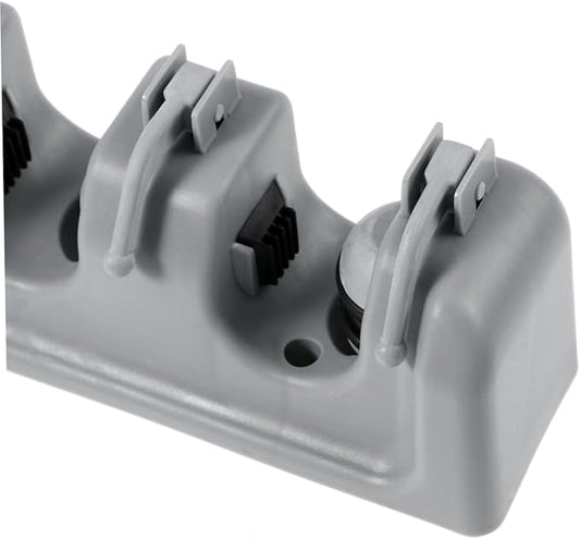 Alipis Umbrella Clip Mop Broom Holder Wall Mounted Storage Rack Ball Slots Hooks Garage Tool Storage Broom Wall Mount Grey