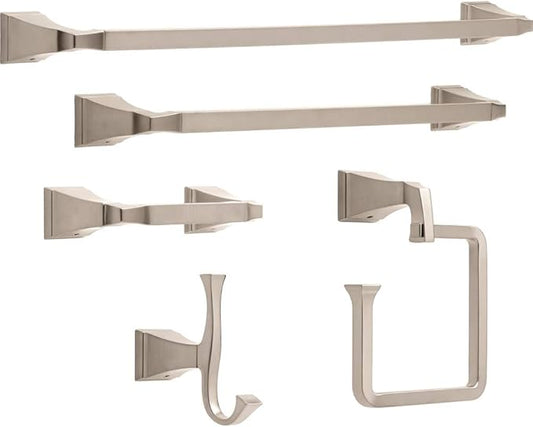 Delta Dryden (1-Pack) Towel Hooks Brilliance Stainless Steel Double Bathroom Hooks Wall Mounted for Robes & Towels Hand Towel Hook Holder Kitchen, Bathroom Accessories 75135-SS