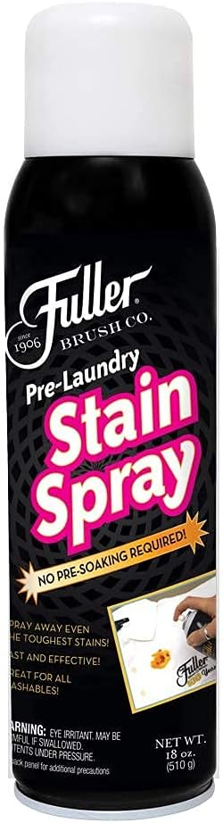 Fuller Brush Pre-Laundry Stain Remover Spray 18 fl oz β Fast-Acting Stain Fighter for Clothes β Removes Grease, Ink, Food & More β No Soak, Safe on Colors & Whites (Pack of 6)