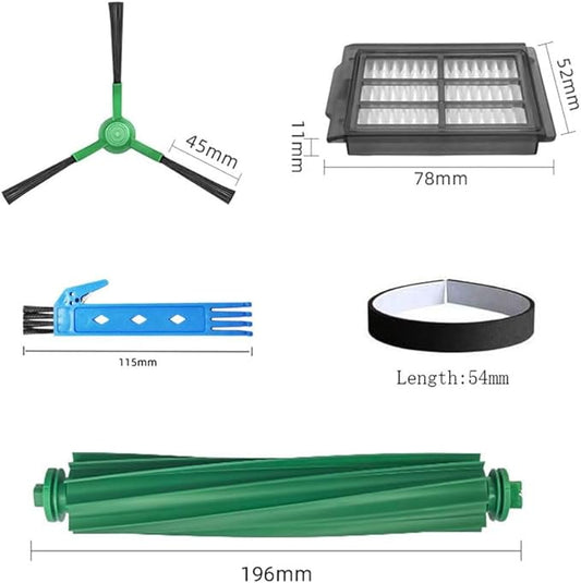 Replacement Parts for iRobot Roomba Plus 405 (G181) Combo & 505 Combo Robot Vacuum Cleaner Accessories Kit 13 Packs 2 Main Brushes, 4 Filters, 6 Side Brushes, 1 Bumper Stripe