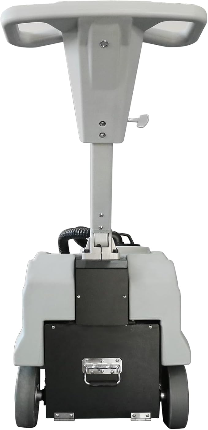 13.7" Walk Behind Floor Scrubber Machine, Foldable Hand Push Floor Scrubber, 17L Large Tank, 180 RPM High-Efficiency Battery Powered for Office, Restaurant, Industrial & Commercial