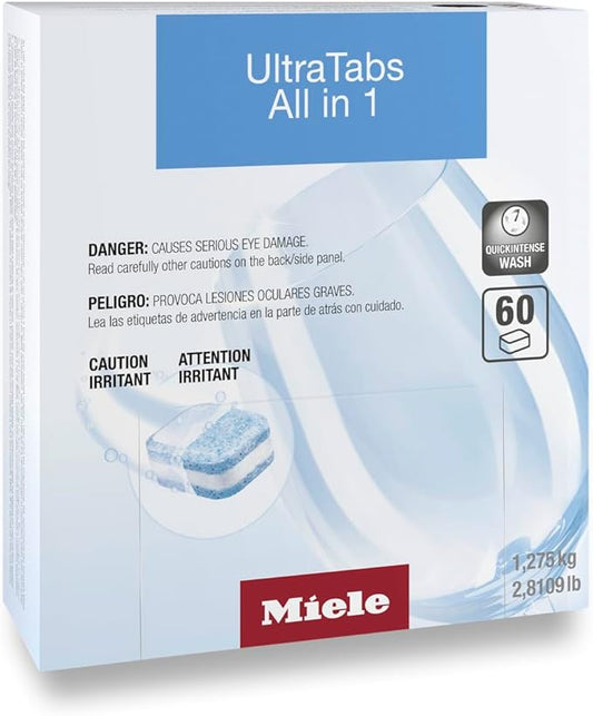 Miele Genuine UltraTabs All in 1 Dishwasher, Detergent Tablets,(Pack of 120)