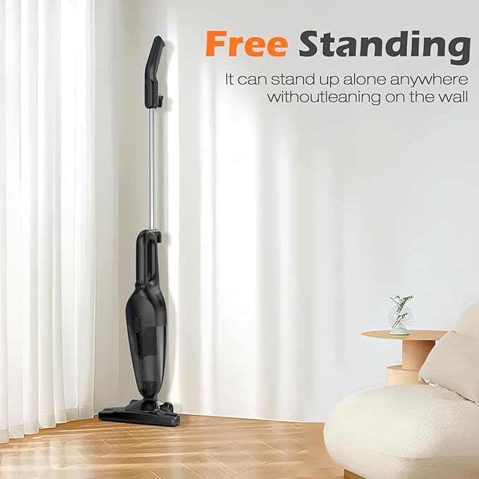 Zefiro 600W 28kpa Small Corded Stick Vacuum,16Ft Corded Handheld Vacuum Cleaners for Home, Hard Floor, Carpet, Pet Hair,Dorm,RV