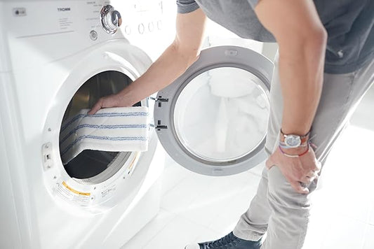 Mr. Clean Microfiber Wet/Dry Mop Machine-Washable Refill Head, White/Blue