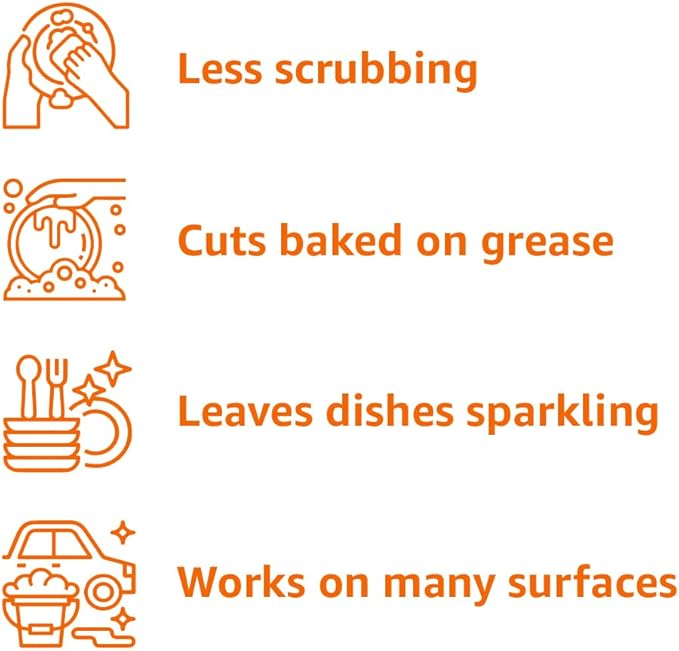 Amazon Basics Dishwashing Liquid Soap, Fresh Scent, Grease-Cutting Formula, Phosphate Free, Sparkling Clean Dishes, 30 fl oz, Pack of 4