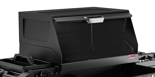 Suncast Commercial Locking Hood for Housekeeping Carts, Secure and Durable Accessory for Securing Supplies, Easy Installation, Black