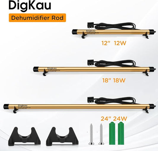 Gun Safe Dehumidifier Rod - High Power, Easy Installation Plug-in Dehumidifier, Superior Moisture, Keep Dry for Gun Safes,Cabinets, Closets (24 Inch)