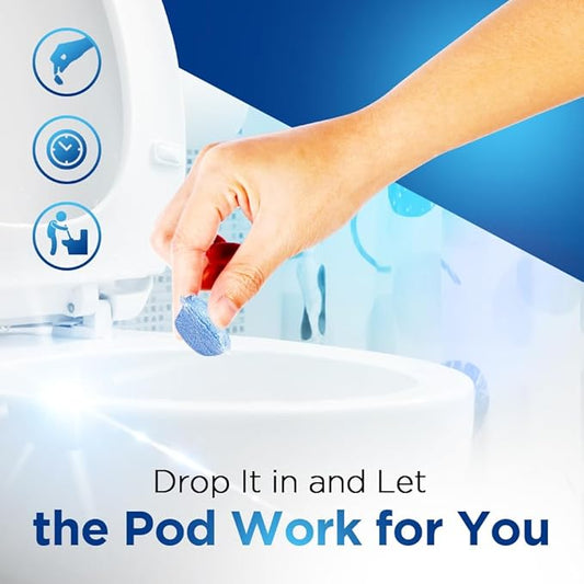 Fuller Brush Toilet Bowl Cleaner Pods - Water Soluble Tablet Cleansers, Cleans Descales & Refreshes Bathroom Toilets Removes Odors Soils & Stains Light Fresh Scent Ideal for Homes & Businesses 1-Pack