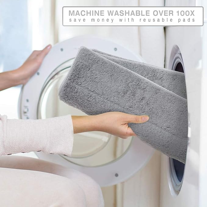 MAYSHINE 12 Pack Microfiber Head Flip Mop Refill Washable Pads Cleaning Replacement for Wet Mop and Dry Dust Mop, Machine Washable, 15.4 X 8.8 Inches, All Surface Cleaning