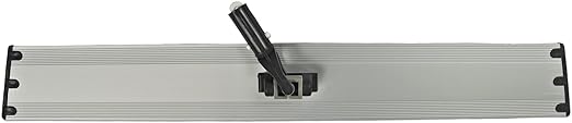 CleanAide Flat Mop Plate Frame for Microfiber Pads, Commercial-Grade Aluminum with 360° Swivel, Hook and Loop Fastening, Lightweight and Durable, Gray, Frame Only, 24 Inches
