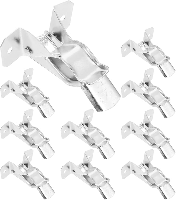 Uonlytech 10Pcs Mop and Broom Holder Wall Mounted Organizer with Grippers for Home Storage Kitchen Bathroom Garage Space Saving