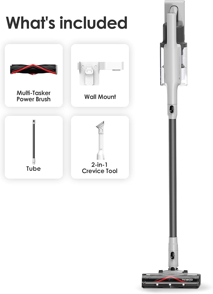 Tineco A30S Cordless Vacuum Cleaner, 160W Suction, 60Min Runtime, 1L Larger Dustbin, ZeroTangle Brush, PureCyclone Tech, Stick Vacuum Cleaner for Pet Hair, Carpet & Hard Floor
