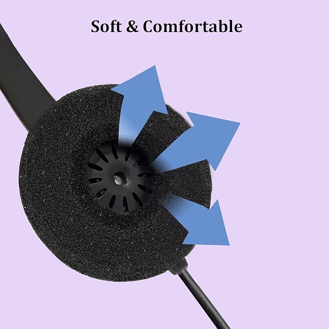 Replacement Ear Pads for Plantronics Headset Foam Ear Cushions Compatible with Plantronics Blackwire C320 3210 3220 3320 3225 HW251N HW261N HW510 HW520 HW720 H251N H261N H351N Headphones (10 Pack)