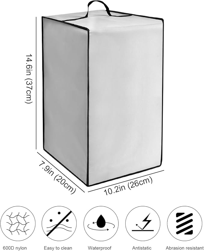 Dehumidifier Dust Cover Heavy Duty 600D Nylon Antistatic Waterproof Convenient Protective Case for Compatible with Dehumidifier CT11 for Home,95OZ (Silver)