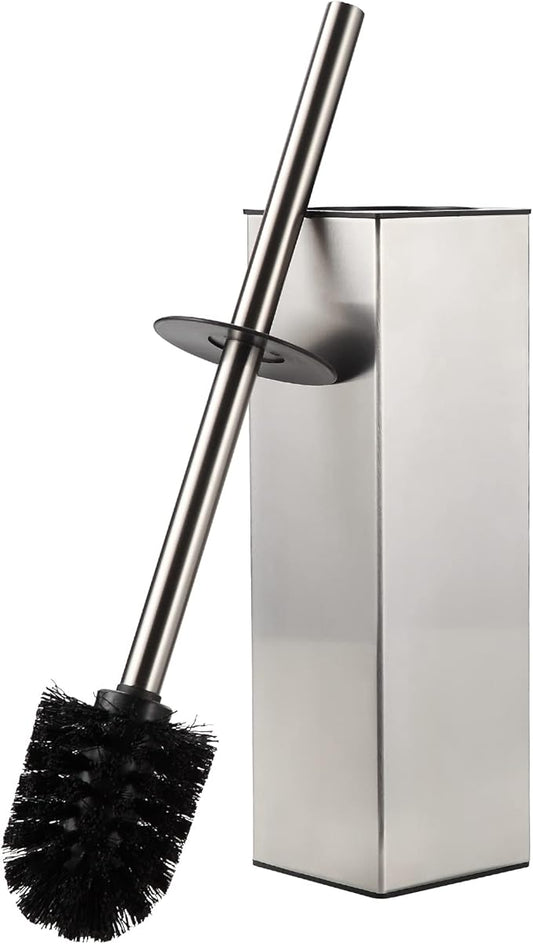 BGL Toilet Brush Holder Freestanding,Brushed Nickel,304 Stainless Steel,SUS304 Toilet Bowl Brush and Holder for Bathroom - Space Saving,Sturdy,Deep Cleaning,Covered Brush