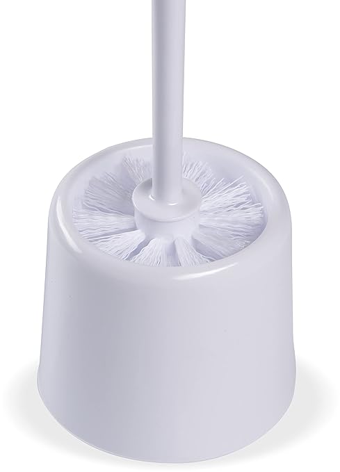 Carlisle FoodService Products 36719700 Toilet Bowl Brush with Hideaway Holder, 16", 14.5" Height, 3" Width, Polypropylene, White (Pack of 2)