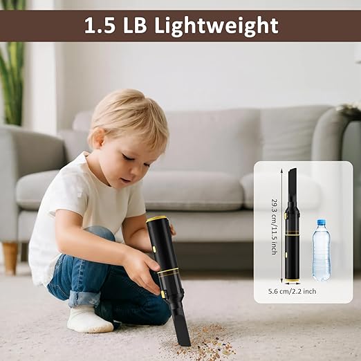 Car Vacuum Portable, CROS 4-in-1 Cordless Vacuum Cleaner with 25000 Pa Max,3 Suction Modes,Handheld Vacuum for Car, Office Desk, Keyboards,Sofa