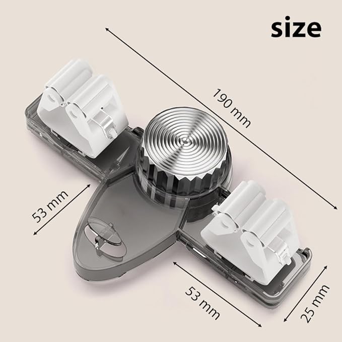 Broom Holder Mop Hanger, 2025 New No Drill Suction Cup Adjustable Organizer with Hooks, Space Saving Removable Wall Mount Organization Rack for Bathroom Kitchen Garage Laundry Room (2, Grey)